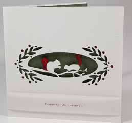 Weihnachtskarte Eichhoernchen